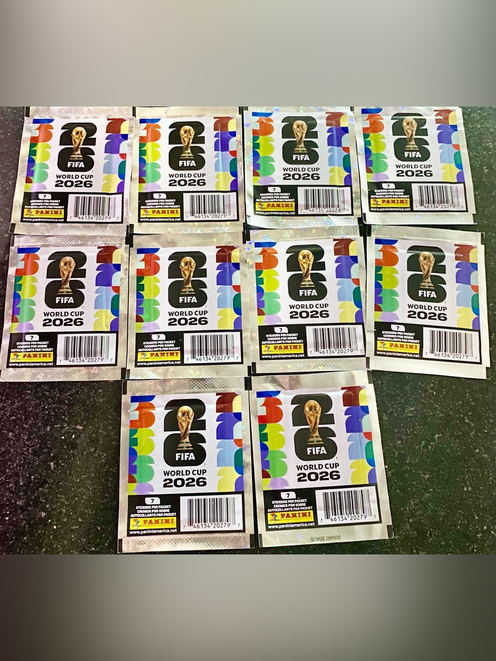 ✅ Panini FIFA World Cup 2026 Official Sticker 10 PACKS 7 In Each Pack NEW SEALED